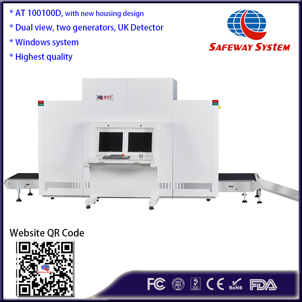 Dual View Airport X-ray Baggage Scanner for Security Inspection